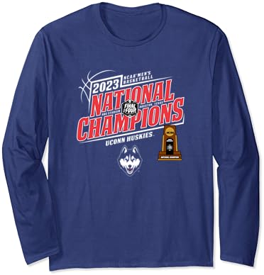 Национални шампиони на Конектикат Хусис 2023 Кошаркарски трофеј со долг ракав маица