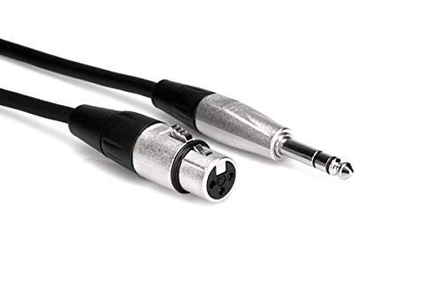 Hosa HXS-003 Rean XLR3F до 1/4 TRS про-балансиран кабел за интерконекција, 3 стапки