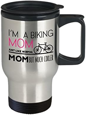 Велосипедизам Гимнастик за Мајка која Сака Велосипедизам И Возење Велосипед Подарок Патување Кригла 14оз За Жена