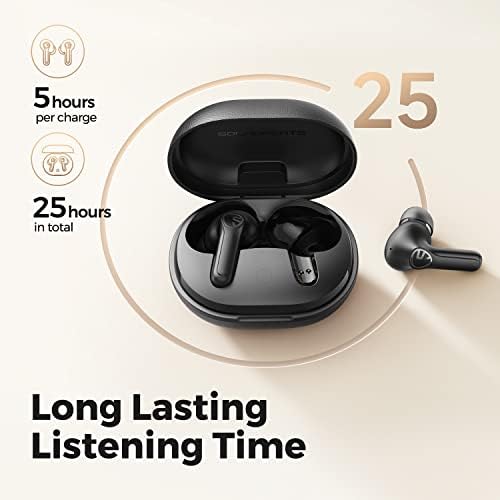 Звучни отчукувања Доживотни Безжични Слушалки, Активно Поништување На Бучава Bluetooth 5.2 Слушалки, Безжични Слушалки Со Двојна MIC AI ENC За Јасни Повици, Режим На Транспа?