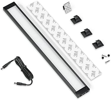 Eshine Црна 7 инчен Затемнет LED Осветлување Бар Со Додатоци-Кул Бело