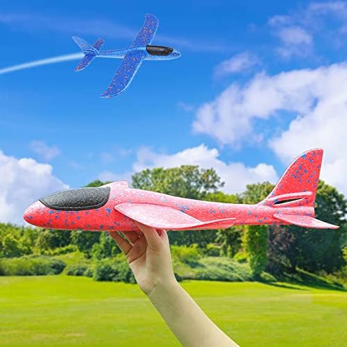 Ceqiny 3 Пакет Авионски Играчки, Пена Едрилица Авион, Голем Авион Модел, Рачно Фрлање Авион Играчки, Летање Едрилици Играчки За Деца Забава
