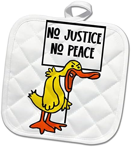3drose Смешно лута патка демонстрант без правда без мирот што протестира сатира - постери