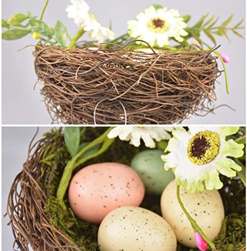Сара-у природна симулација на ратан, птичји гнездо пена, птица јајце, цвет, велигденски декор, реквизит DIY