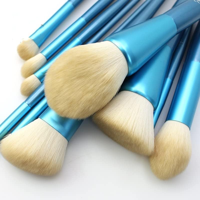 N/A 10 парчиња професионални четки за шминка Поставете шминка за четка + торба Синтетичка рачка за дрво од коса
