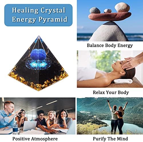 Оргон пирамида, лапс лазули заздравување кристал пирамида и оргонитни лековити камења, генератор за заштита на кристална енергија