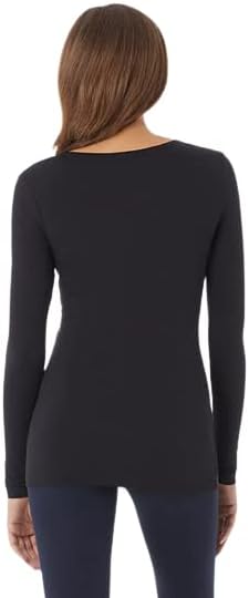32 степени женски 2 пакувања ултра лесен термички термички кошула со долги ракави | Лажичка на вратот на вратот