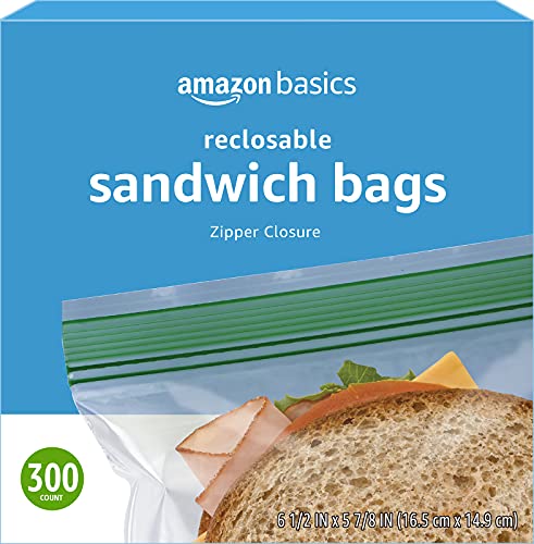 Амазон Основи Сендвич Чанти За Складирање, 300 Брои