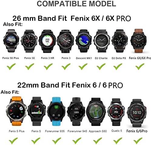 KDEGK 26 22mm Ремен За Часовник За Брзо Ослободување За Garmin Fenix 6 6X Pro 5X 5Plus MK2i Endуро D2 Делта PX Часовник Easyfit Зглоб Бенд