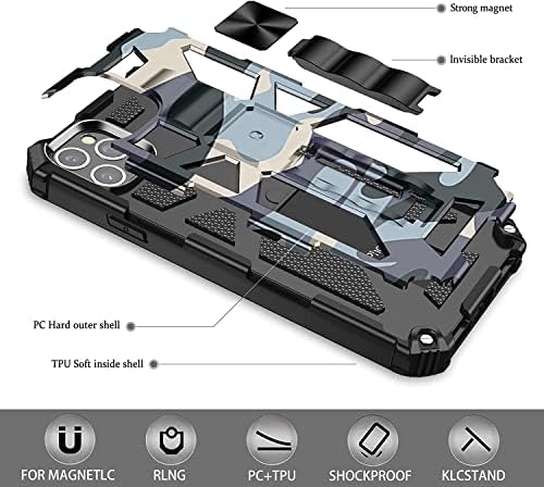 Илази Случај за iPhone 13/13 Mini/13 Pro/13 Pro Max, Kickstand Целосна Телесна Тешка Заштитна Обвивка Отпорна На Удари Подобрен