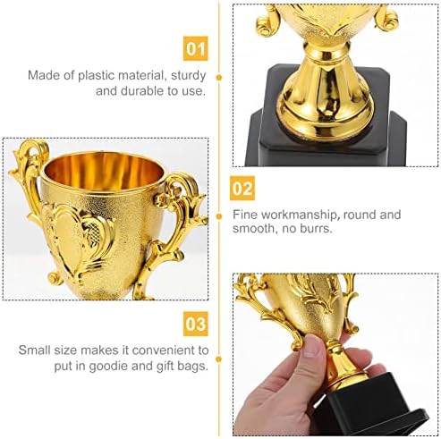 ТРОФЕЈ ЗА Учество НА ВИКАСКИ 1pc 18cm Златен Трофеј Куп Пластика Награда Трофеи Купови Златен Куп Награда Трофеј За Трофеј Награди И