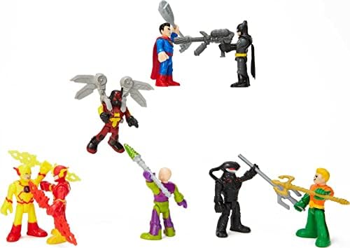 Замислете следна Дц Супер Пријатели Бетмен Слика Постави Супер-Херој Пресметка Со Супермен Аквамен Флеш &засилувач; Супер Негативци