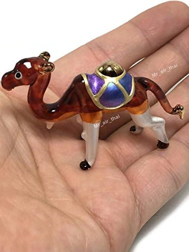 2½ висока мала кристална камила рака разнесена чиста стаклена уметност фигура животни минијатурен колекционерски декор