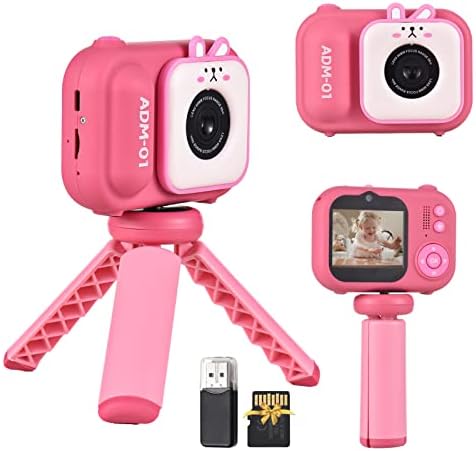 Андоер 1080п Детска Камера За Девојчиња, 2,4 Инчен Дигитален Фотоапарат За Детски Играчки Со Статив, Детски Роденденски Подароци