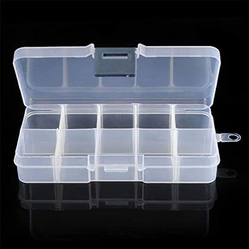 10 слотови пластична кутија за складирање на кутии за накит на украси за завртки контејнер трајна обработка