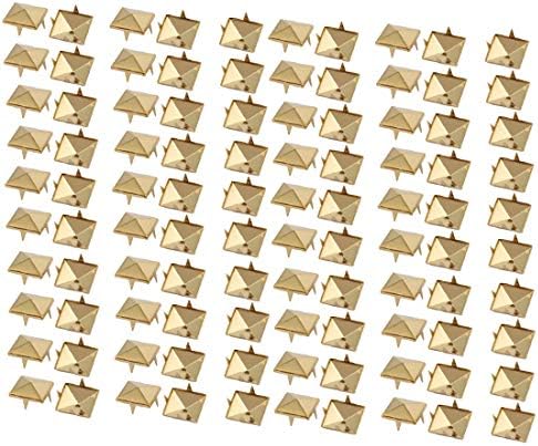 Нов LON0167 100PCS 15мм квадратен облик на хартија Бред Бред Златен тон за сноп -книги DIY занает (100 Stücke 15mm Quadratisch