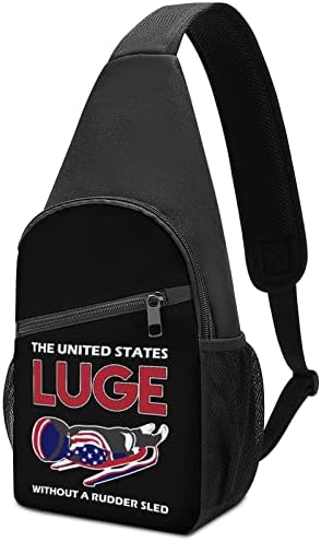 САД Луг зимски мраз Спортс обичен ранец на ранец крст на рамената торба за градите, патувајќи пешачење за мажи за мажи жени
