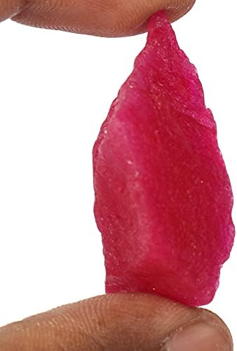 107 КТ. Груб лабав скапоцен камен црвен рубин кристал сертифициран карпест камен природен скапоцен камен за лекување за