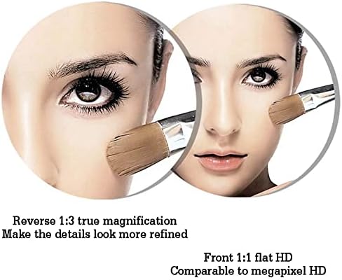 8-инчен wallиден монтиран шминка огледало, 3x зголемување од двострана 360 ° вртење на вртливата козметичка козметичка проширување