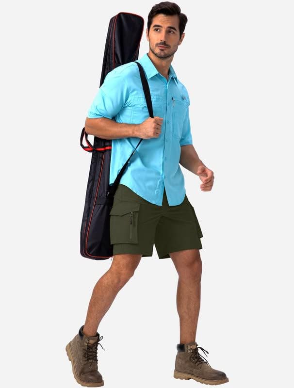 Виодија машки пешачки шорцеви се протегаат тактички шорцеви за мажи со 8 џебови Брзи суви лесни шорцеви за работа риболов