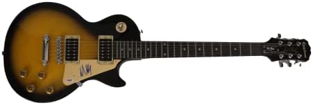 Маркус Мумфорд потпиша автограм со целосна големина сончаница Гибсон Епифон Лес Пол Електрична гитара многу ретка w/psa автентикација