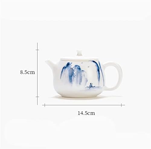 Yczdg бел порцелан чајник за домаќинство рачно насликан единечен тенџере кинески кунг фу керамички чај сет чајник