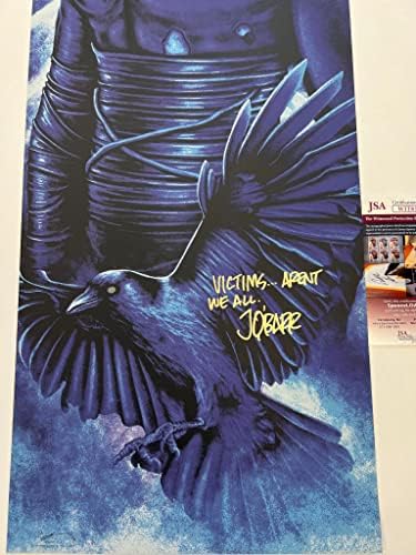 Jamesејмс О 'Бар потпиша постери за уметнички принт, креаторот на врана, ОБАР ЕРИК ДРАВЕНСКИ Вртви, не се сите нас натписи автограм ЈСА сведок