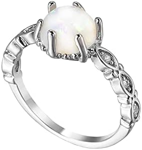 2023 година Нови жени бели скапоцени камења сјајни цирконија прстен ветуваат ангажман свадбени прстени модни прстени со големина 10