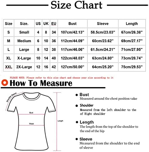 Pimoxv Valentine блузи за жени Ditsy Heart Graphic Tunic врвови Обични фустани џемпери 2023 екипаж со долги ракави кошула