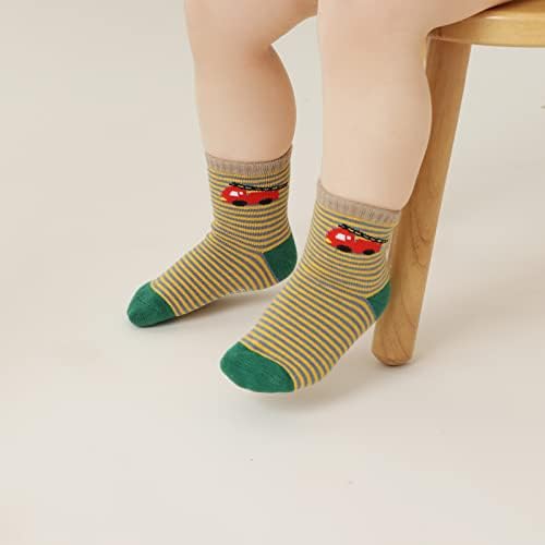 Аровеа Нелизгачки Зафат Глуждот Бебешки Чорапи 12 Пакет За Мали Момчиња И Девојчиња Детски Чорапи, Доенчиња Слатки Памучни