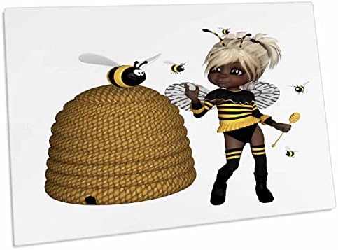3drose Афроамериканец Бумбал Пчела самовила и садови за мед цвет - Мачиња за подлога за биро