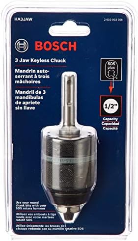 Bosch HA3JAW 3-вилица без клуч Чак со SDS-Plus Shank, 1/2-инчен
