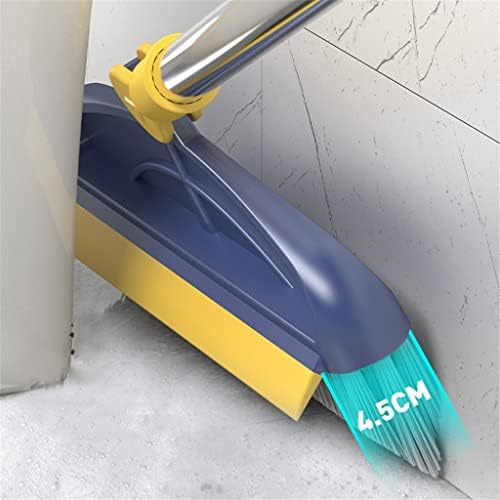 Чиста четка за подот на лиуж 2 во 1 долга рачка тврда влакнест прозорец Сценгеги Меџик метла под алатки за чистење на бања за бања, алатки