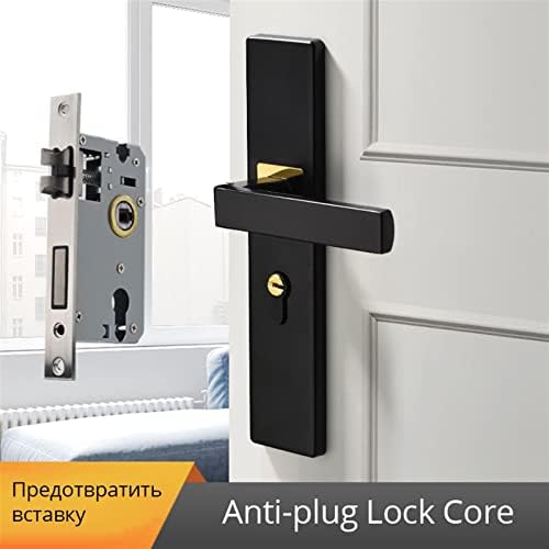 WTAIS црна нем-спална соба заклучување на вратата со клучеви безбедносна влезна рачка за заклучување на рачката против кражба