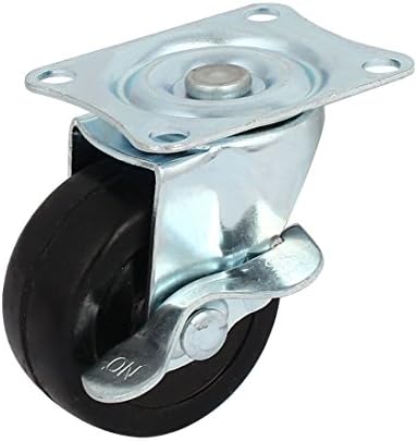 Аексит 2-инчен диа кастри гума тркала вртливата плоча топка за лежиште на колички за кастри со плочки со сопирачки 2 парчиња 2 парчиња