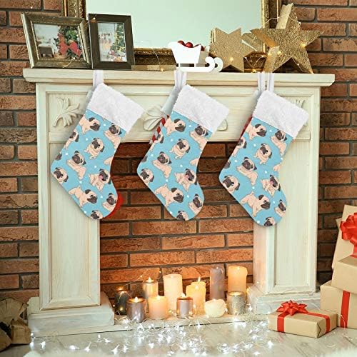 Алаза Божиќни чорапи Смешни цртани филмови кученца Класични персонализирани големи декорации за порибување за семејни празнични сезони за