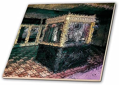 3дроза Современи дигитални уметнички дела засновани на фотографија од кабина за билети за театар. - Плочки