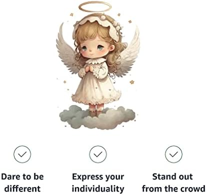 Симпатична ангелска дете пуловер качулка - графичка уметност сунѓер руно худи - уникатна худи за деца
