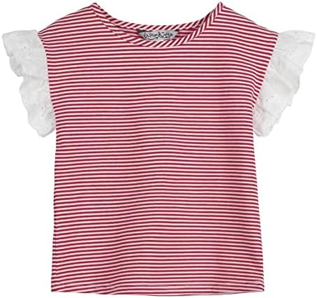 Сет на кошула и шорцеви на Пипа и Julули бебе-девојки, 2 парчиња, вклучува врвен ракав за трепет и пар шорцеви