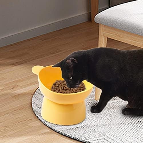 Подигната чинија со мачки, ергономски сад за мачки, 45 ° ергономски чинии за хранење мачки, чинии за хранење против повратни средства за