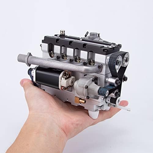 Powerbrick Miniature SOHC Inline 17.2CC Nitro Engine, четири-цилиндри со четири удари со вода со вода со внатрешно согорување на модел