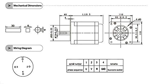GOWE CNC Stpper комплети 12nm 3 фаза на возач на степер мотор 3MA2280+110BYGH350B 110mm NEMA 42 Stepper Motor 6a 1,2 степени