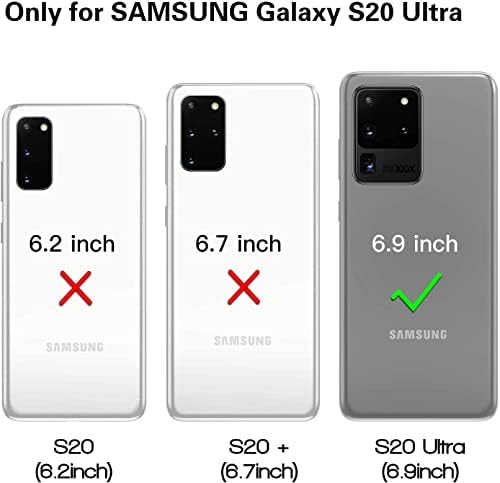 Imhxcy Galaxy S20 Ultra 5G Случај со [2 ПАРЧИЊА] Флексибилен Tpu Заштитник На Филмски Екран, Држач За Прстен За Монтирање На Магнетни Автомобили
