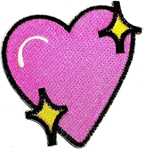 Кленплус 3 парчиња. Розова Срце Лепенки Налепница Валентин Љубов Срце Цртан Филм Вез Железо На Ткаенина АПЛИКАЦИЈА САМОСТОЈНА Поправка На Занаетчиски
