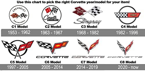 JH ДИЗАЈН ГРУПА Менс Chevy Corvette Маица C6 Серија Логото Црна Екипажот Вратот Кошула