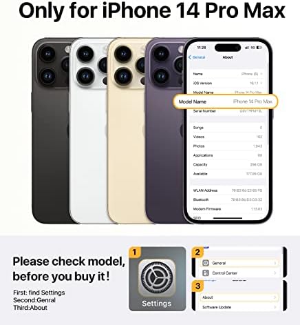 андобил За Iphone 14 Pro Max Случај [2023 EasyRelax Серија][Компатибилен Со MagSafe] Вграден Ротирачки Држач За Прстен, Заштита Од