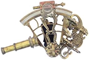 Месинг Секстант Ј. Скот Лондон-1753 Со Дрвена Дрвена Кутија За Подароци, Антички Секстант 5 Морнари На Поморската Морнарица Небесни Инструменти