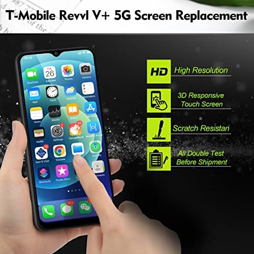 ЗАМЕНА НА ЕКРАНОТ ВО БОЈА За T-Mobile Revvl V+ 5G/Revvl V Плус 5G 2021 6.82 Лцд Дисплеј Дигитализатор На Допир Собрание Со Алатки