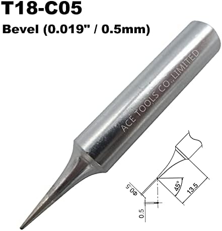 T18-C05 Bevel 0.019 / 0,5mm совет за лемење за FX-888 FX-888D FX-8801 FX-600 BAKU 878-L2 FX888 FX888D FX8801 FX600 ACE BRAND SALMER SALMER SOWNS