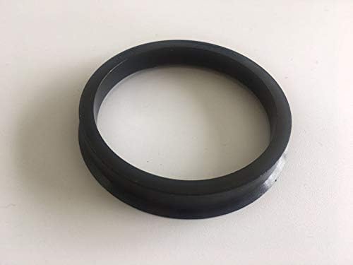 4PC црна поликарбон хубрингс 74мм до 66,1мм | Hubcentric Center Ring 66.1mm до 74мм за многу Nissan & Infiniti
